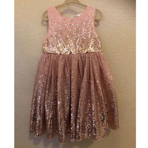 Pink with Gold Sequin H&M Party Dress